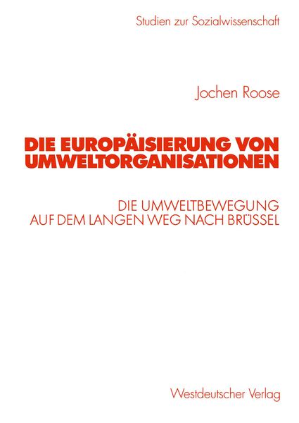 Produktbild: Die Europ&auml;isierung von Umweltorganisationen