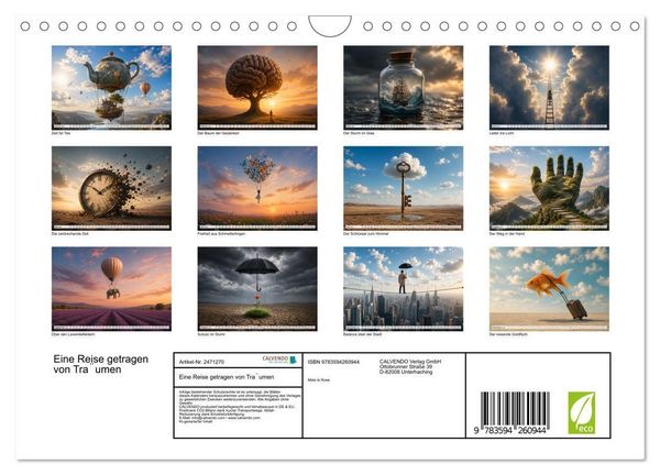 Produktbild: Eine Reise getragen von Träumen (Wandkalender 2027 DIN A4 quer), CALVENDO Monatskalender