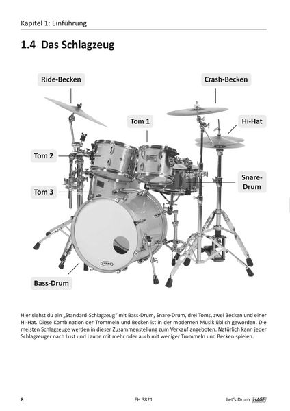 Produktbild: Let's Drum + 2 DVDs
