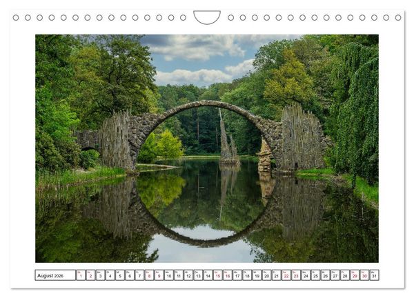 Produktbild: Von Bad Muskau zur Rakotzbr&uuml;cke ins Zittauer Gebirge (Wandkalender 2026 DIN A4 quer), CALVENDO Monatskalender