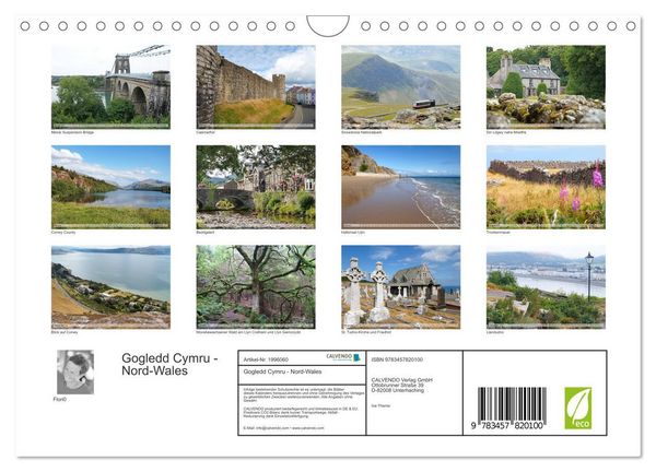 Produktbild: Gogledd Cymru - Nord-Wales (Wandkalender 2026 DIN A4 quer), CALVENDO Monatskalender