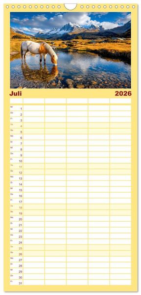 Produktbild: Familienplaner 2026 - Westernwelt mit 5 Spalten (Wandkalender, 21 x 45 cm) CALVENDO