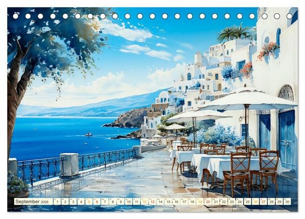 Produktbild: Santorini Inseltr&auml;ume (Tischkalender 2026 DIN A5 quer), CALVENDO Monatskalender