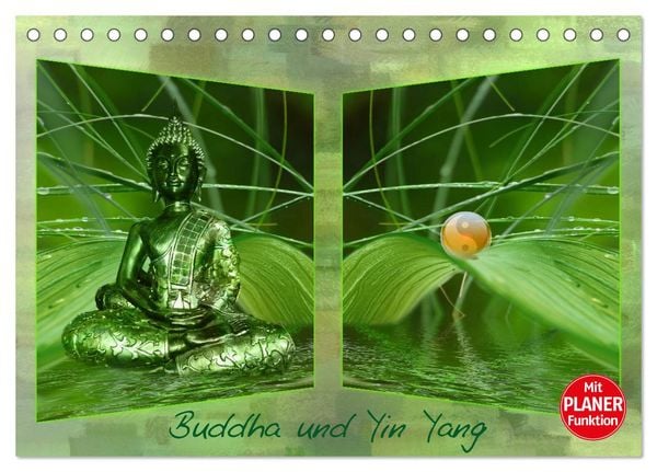Buddha und Yin Yang (Tischkalender 2026 DIN A5 quer), CALVENDO Monatskalender