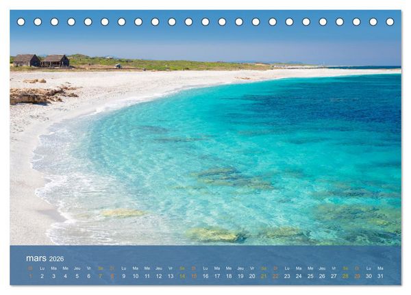 Produktbild: Sardaigne - L'&acirc;me sauvage de la M&eacute;diterran&eacute;e (Calendrier de bureau 2026 DIN A5 vertical), CALVENDO calendrier mensuel