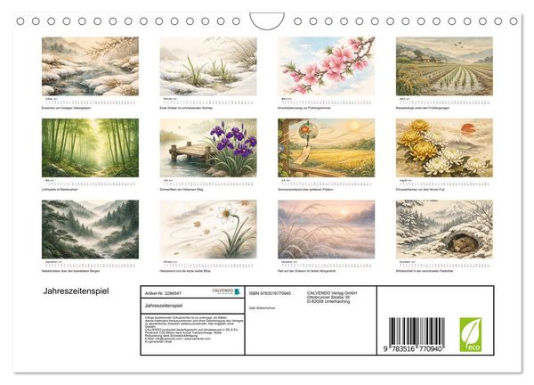 Produktbild: Jahreszeitenspiel (Wandkalender 2027 DIN A4 quer), CALVENDO Monatskalender