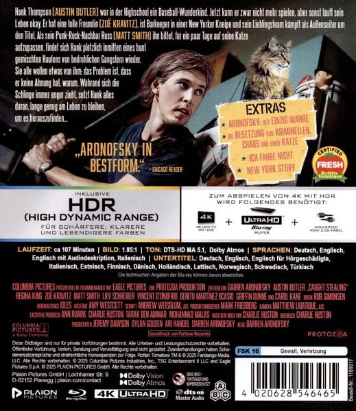 Produktbild: Caught Stealing (4K-UHD+Blu-ray)