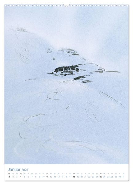 Produktbild: Jahreszeiten in Stil japanischer Malerei - Kunst (hochwertiger Premium Wandkalender 2026 DIN A2 hoch), Kunstdruck in Hochglanz