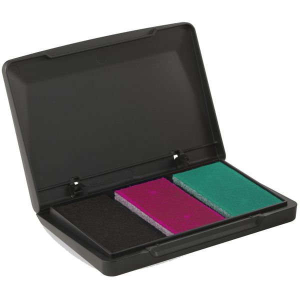Produktbild: trodat Stempelkissen 3 Farben schwarz/pink/gr&uuml;n