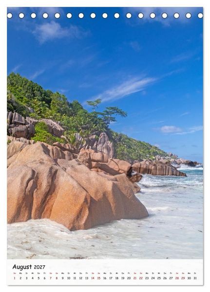 Produktbild: Seychellen -Traumhafte Landschaften (Tischkalender 2027 DIN A5 hoch), CALVENDO Monatskalender