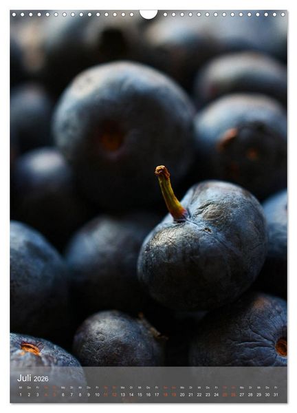 Produktbild: Blaubeeren, Himbeeren & Co - Makrofotografie in der K&uuml;che (Wandkalender 2026 DIN A3 hoch), CALVENDO Monatskalender