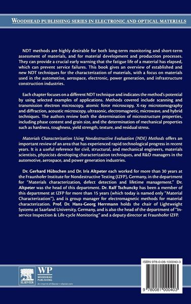 Produktbild: Materials Characterization Using Nondestructive Evaluation (Nde) Methods