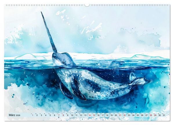 Produktbild: Eisige Polarkreise - Faszination der polaren Tierwelt (hochwertiger Premium Wandkalender 2026 DIN A2 quer), Kunstdruck in Hochglanz