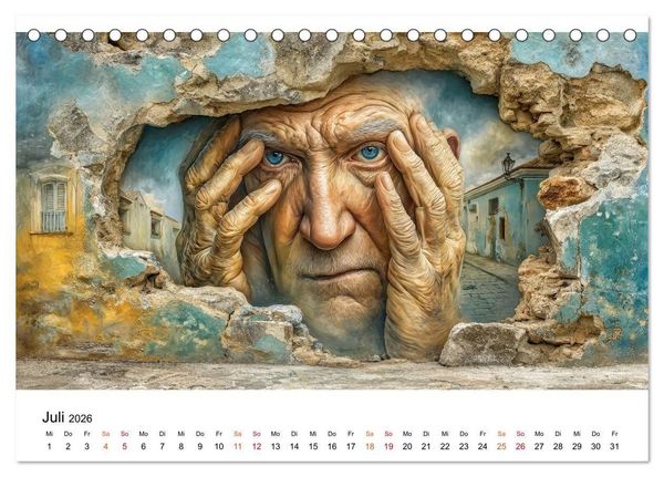 Produktbild: Street Art - Urban Colors (Tischkalender 2026 DIN A5 quer), CALVENDO Monatskalender
