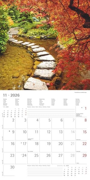 Produktbild: Wege 2026 - Broschürenkalender 30x30 cm (30x60 geöffnet) - Kalender mit Platz für Notizen - Paths - Bildkalender - Wandplaner - Naturkalender