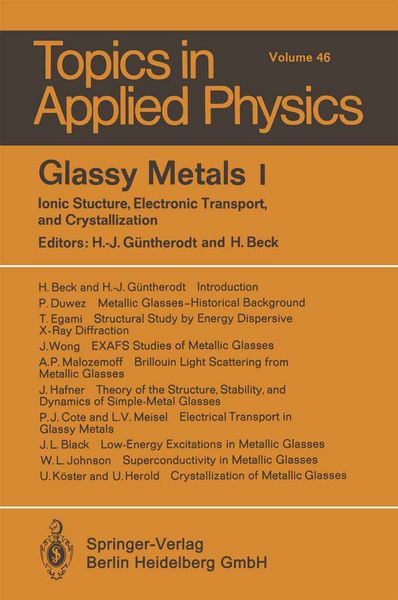Produktbild: Glassy Metals I
