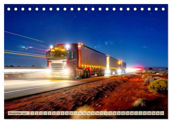 Produktbild: Road Train - LKW (Tischkalender 2027 DIN A5 quer), CALVENDO Monatskalender