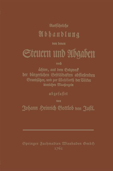 Produktbild: Ausf&uuml;hrliche Abhandlung von denen Steuern und Abgaben