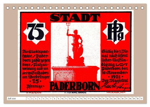 Produktbild: Gru&szlig; aus Paderborn (Tischkalender 2026 DIN A5 quer), CALVENDO Monatskalender