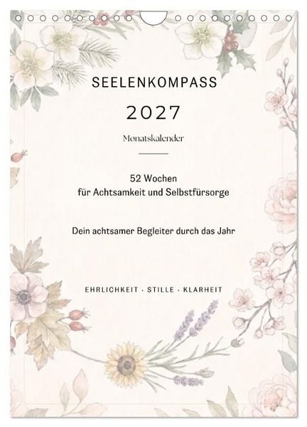 Produktbild: SEELENKOMPASS (Wandkalender 2027 DIN A4 hoch), CALVENDO Monatskalender