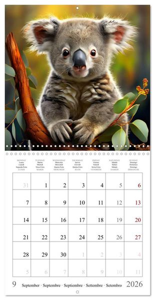 Produktbild: Baby Animals - In Their Natural Habitat (Wall Calendar 2026 12 &times; 12 Inch) CALVENDO 12 Month Wall Calendar
