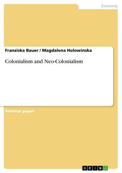 Produktbild: Colonialism and Neo-Colonialism