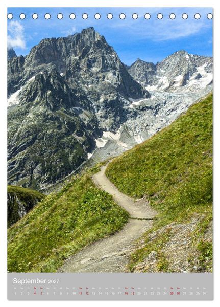 Produktbild: Tour du Mont Blanc (Tischkalender 2027 DIN A5 hoch), CALVENDO Monatskalender