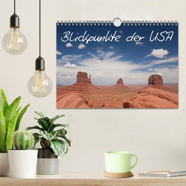 Produktbild: Blickpunkte der USA (Wandkalender 2026 DIN A4 quer), CALVENDO Monatskalender