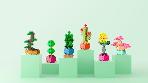 Produktbild: PLUS PLUS - 49 Kreativ Bausteine Bonsai gr&uuml;n