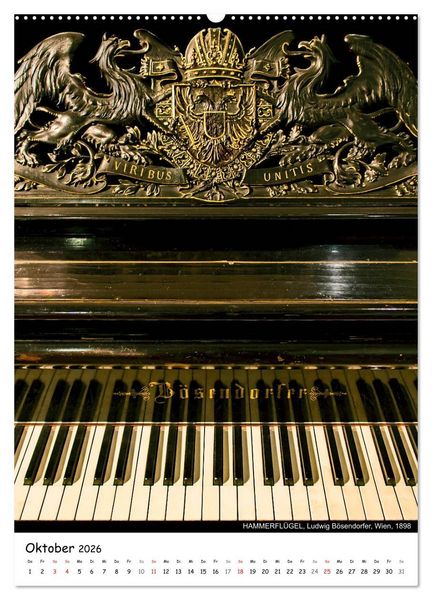 Produktbild: Historische Musikinstrumente (Wandkalender 2026 DIN A2 hoch), CALVENDO Monatskalender