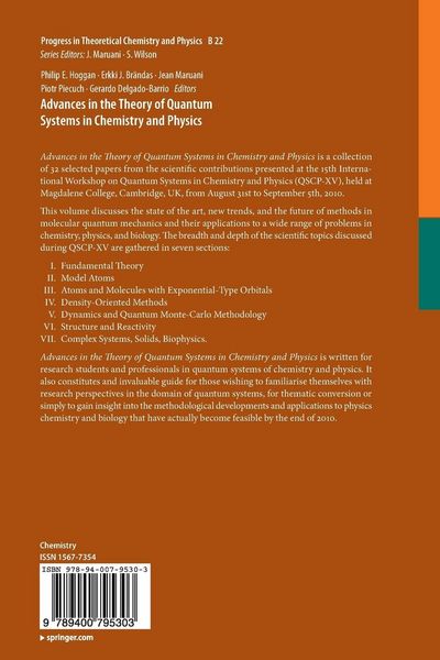 Produktbild: Advances in the Theory of Quantum Systems in Chemistry and Physics