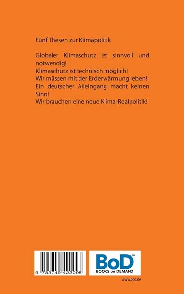Produktbild: F&uuml;nf Thesen zur Klimapolitik