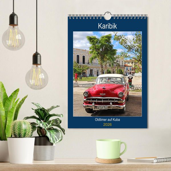 Produktbild: KARIBIK Oldtimer auf Kuba (Wandkalender 2026 DIN A4 hoch), CALVENDO Monatskalender