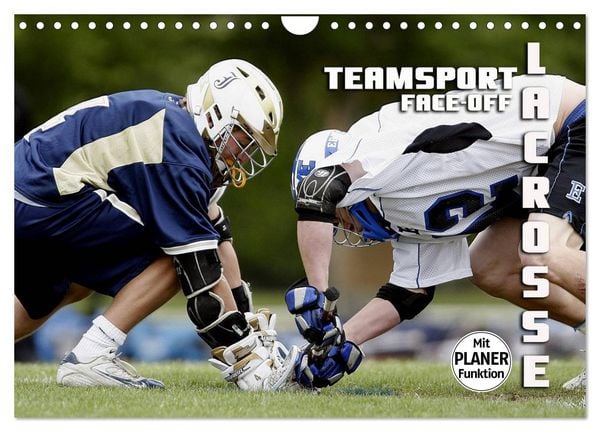Teamsport Lacrosse - Face-off (Wandkalender 2026 DIN A4 quer), CALVENDO Monatskalender