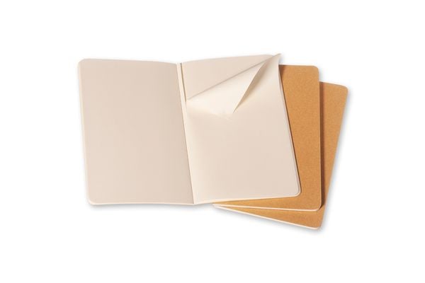 Produktbild: Moleskine Cahier large blanko packpapierbraun DIN A5. 3er Pack