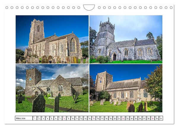 Produktbild: Trutzig und Wehrhaft - Englands Kirchen (Wandkalender 2026 DIN A4 quer), CALVENDO Monatskalender