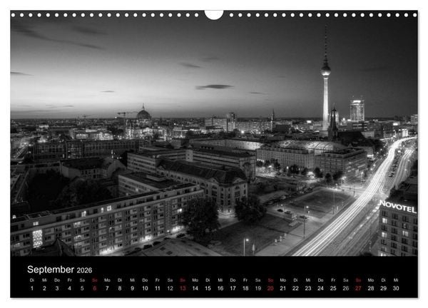 Produktbild: Berlin Monochrome (Wandkalender 2026 DIN A3 quer), CALVENDO Monatskalender