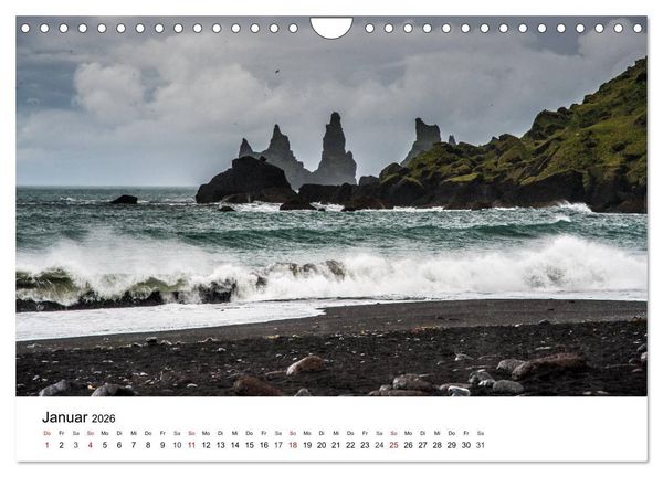 Produktbild: Island - rauhe Sch&ouml;nheit zum Verlieben (Wandkalender 2026 DIN A4 quer), CALVENDO Monatskalender
