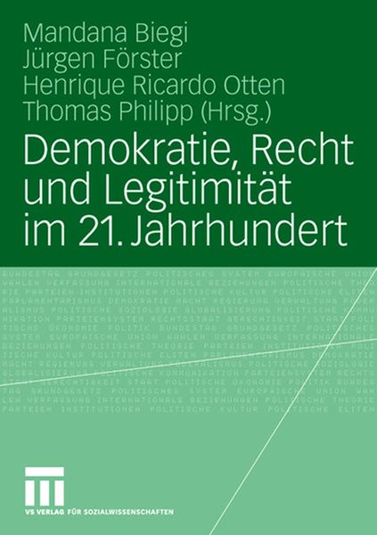 Produktbild: Demokratie, Recht und Legitimit&auml;t im 21. Jahrhundert