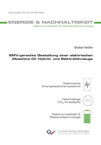 Produktbild: EMV-gerechte Gestaltung einer elektrischen Maschine f&uuml;r Hybrid- und Elektrofahrzeuge