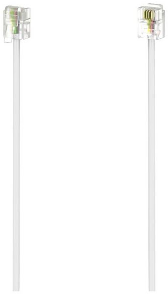 Produktbild: Hama Telefon (analog) Anschlusskabel [1x RJ11-Stecker 6p4c - 1x RJ11-Stecker 6p4c] 6m Wei&szlig;
