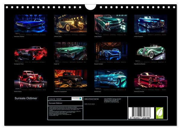 Produktbild: Surreale Oldtimer (Wandkalender 2026 DIN A4 quer), CALVENDO Monatskalender