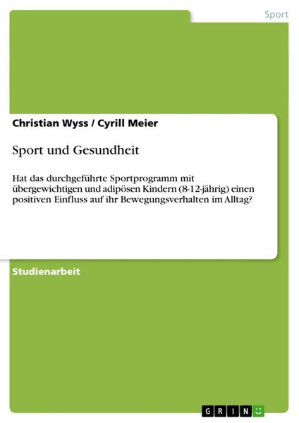 Produktbild: Sport und Gesundheit