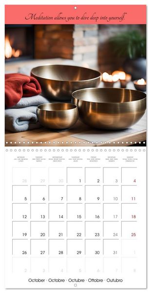 Produktbild: Your spa days at home - Creative AI ideas for home wellness (Wall Calendar 2026 12 &times; 12 Inch) CALVENDO 12 Month Wall Calendar