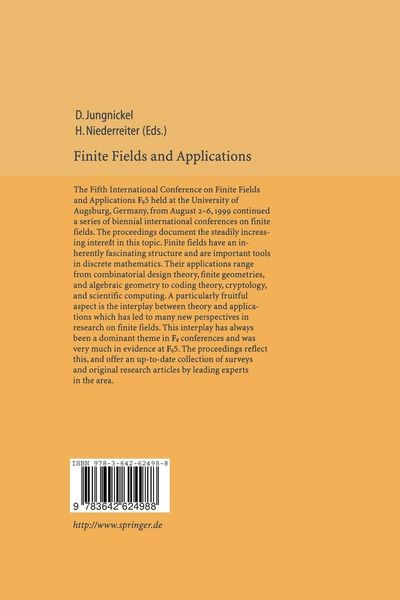 Produktbild: Finite Fields and Applications