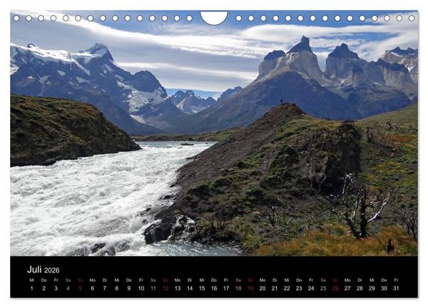 Produktbild: Im Nationalpark Torres del Paine (Chile) (Wandkalender 2026 DIN A4 quer), CALVENDO Monatskalender