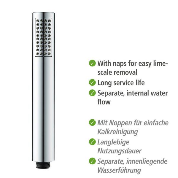 Produktbild: Mod. Basic Line Duschkopf Set Wanne, 3-teilig, klassische Stab-Handbrause