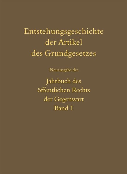 Produktbild: Entstehungsgeschichte der Artikel des Grundgesetzes