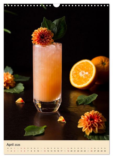 Produktbild: Cocktails mit Blumen und Pflanzen (Wandkalender 2026 DIN A3 hoch), CALVENDO Monatskalender
