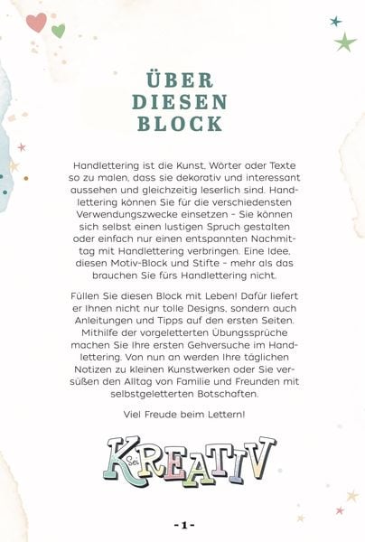 Produktbild: Design Paper A6 Alles Gute zu allem. Mit Handlettering-Grundkurs